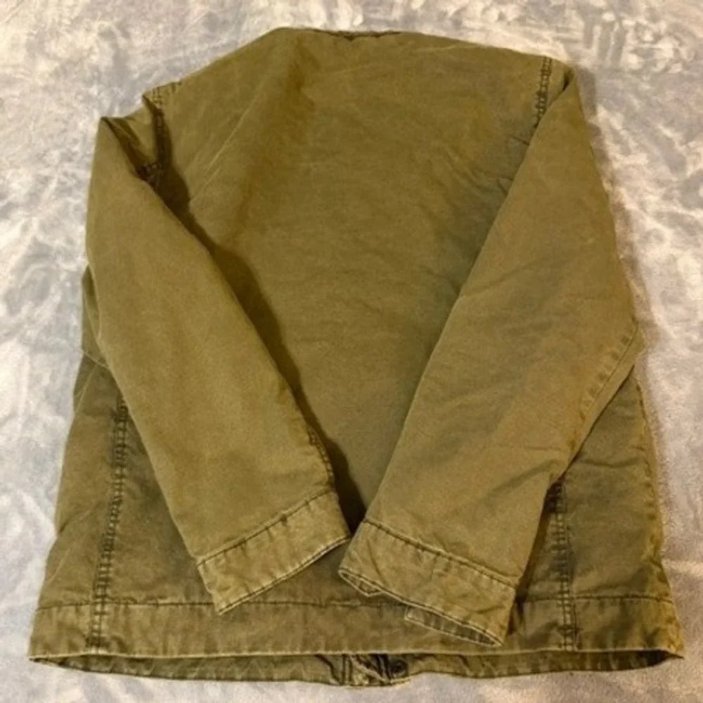Levi Strauss Mens Olive Green Cotton Military Field Jacket Quilted Lined Large